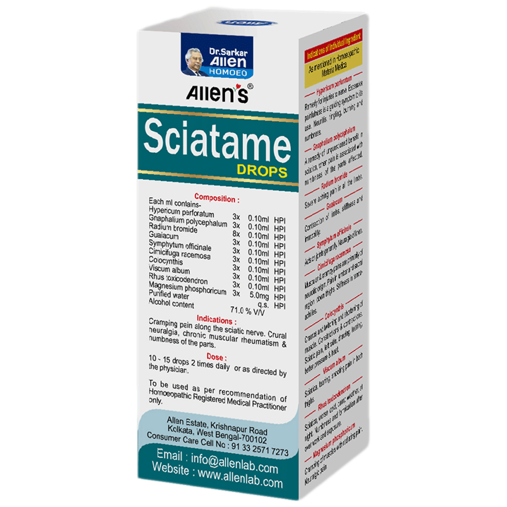 Allen's Sciatame Drop (30ml Each) combo pack of 2 bottles Allen's Sciatame Drop (30ml Each) combo pack of 2 bottles