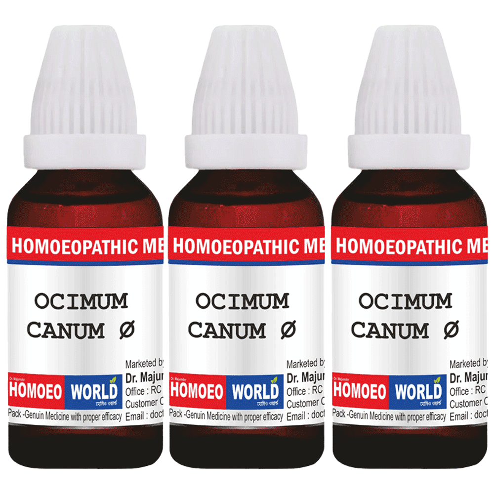 Dr. Majumder Homeo World Ocimum Canum Mother Tincture (30ml Each) Q combo pack of 3 bottles