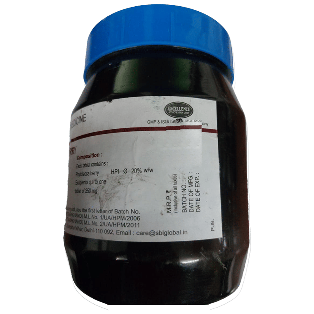SBL Phytolacca Berry Tablet bottle of 450 gm Tablet