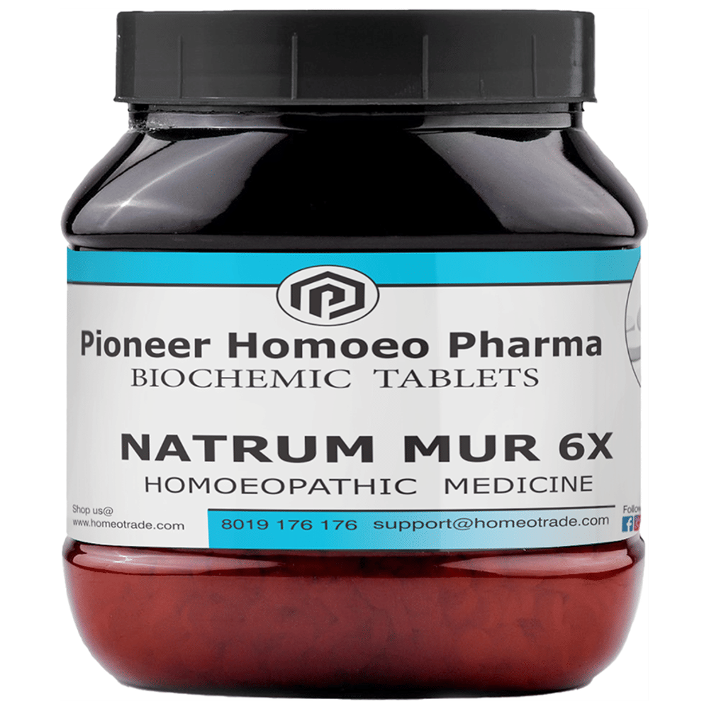 Pioneer Pharma Natrum Mur 6X Biochemic Tablet bottle of 450 gm Biochemic Tablet
