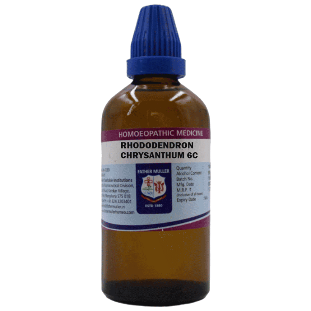 Father Muller Rhododendron Chrysanthum Drop 6C bottle of 100 ml Drop
