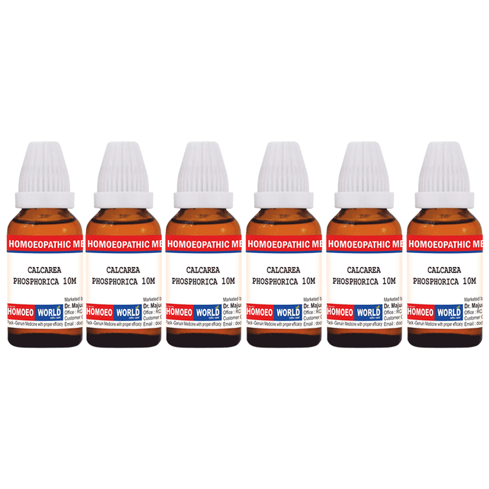 Dr. Majumder Homeo World Calcarea Phosphorica Dilution(30ml Each) 10M combo pack of 6 Packs