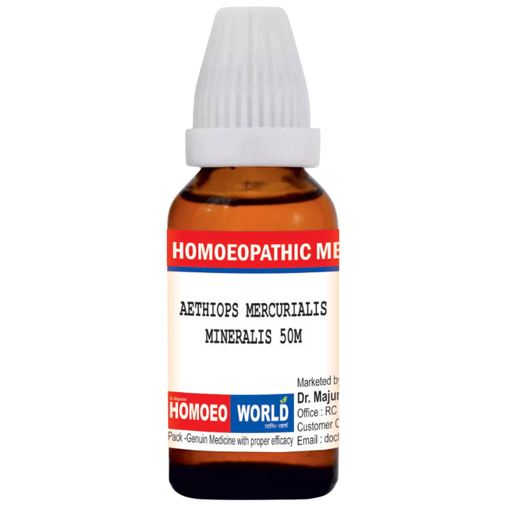 Dr. Majumder Homeo World Aethiops Mercurialis Mineralis Dilution(30ml Each) 50M combo pack of 6 bottles