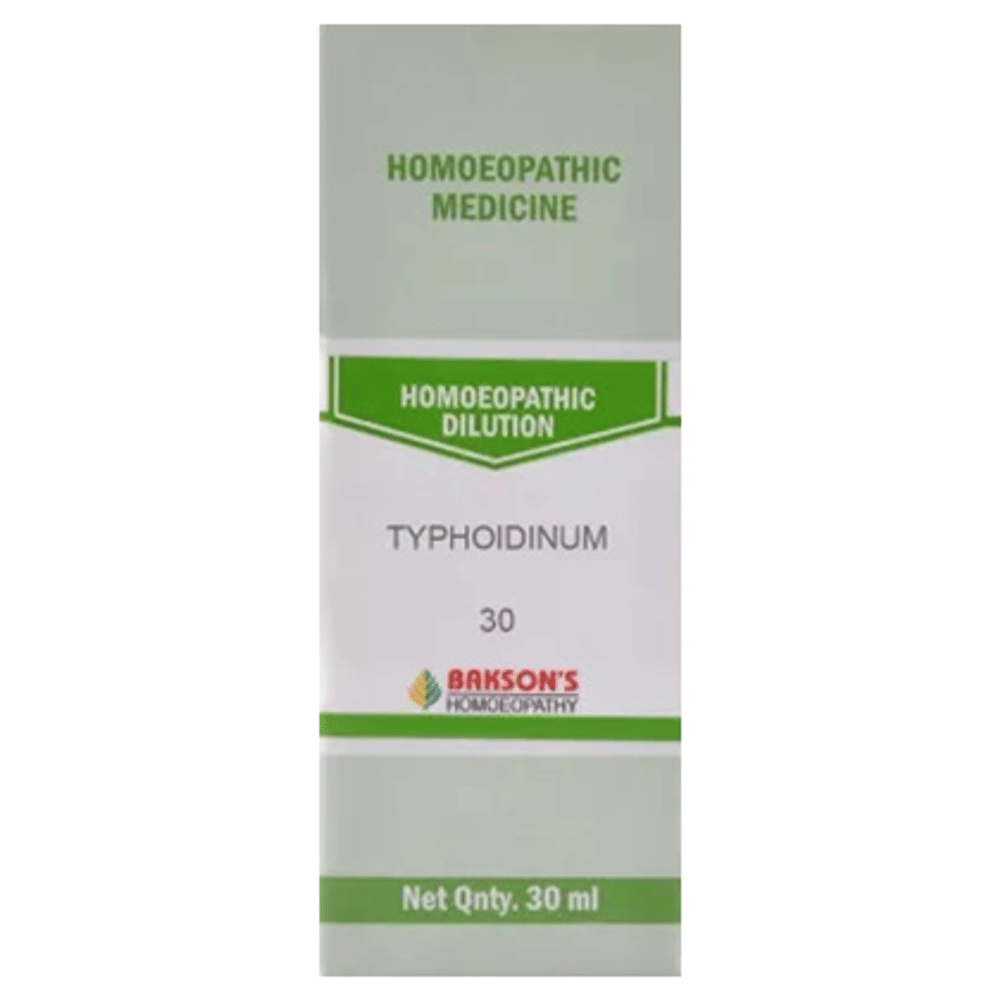 Bakson's Homeopathy Typhoidiunum Dilution 30 bottle of 30 ml Dilution