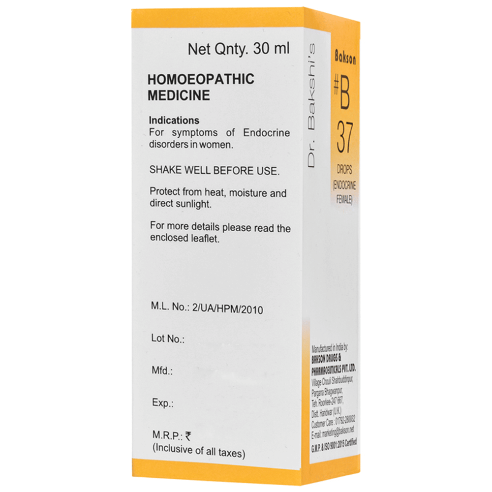 Bakson B37 Endocrine Female Drop bottle of 30 ml Drop