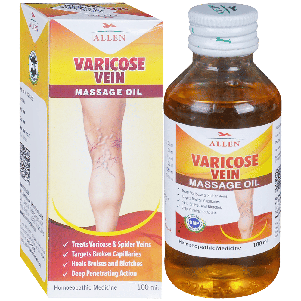 Allen Varicose Vein Massage Oil bottle of 100 ml Oil