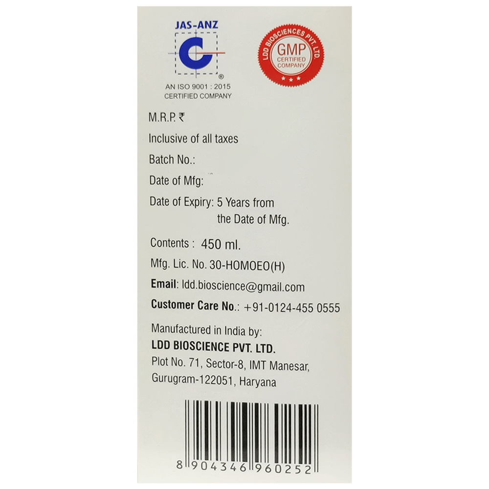 LDD Bioscience Dizesto Syrup bottle of 450 ml Syrup