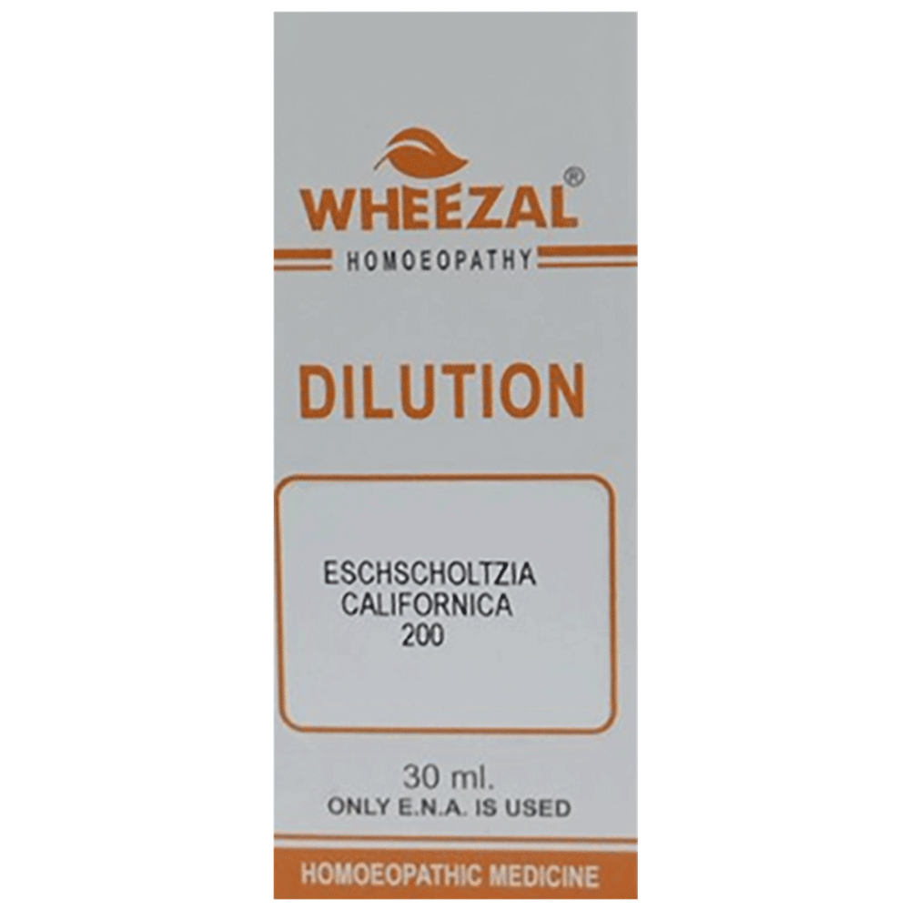 Wheezal Eschscholzia Cali. Dilution 200 bottle of 30 ml Dilution