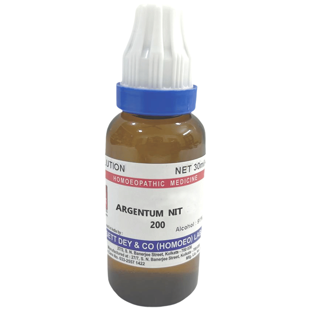 Sett Dey Argentum Nit Dilution 200 bottle of 30 ml Dilution