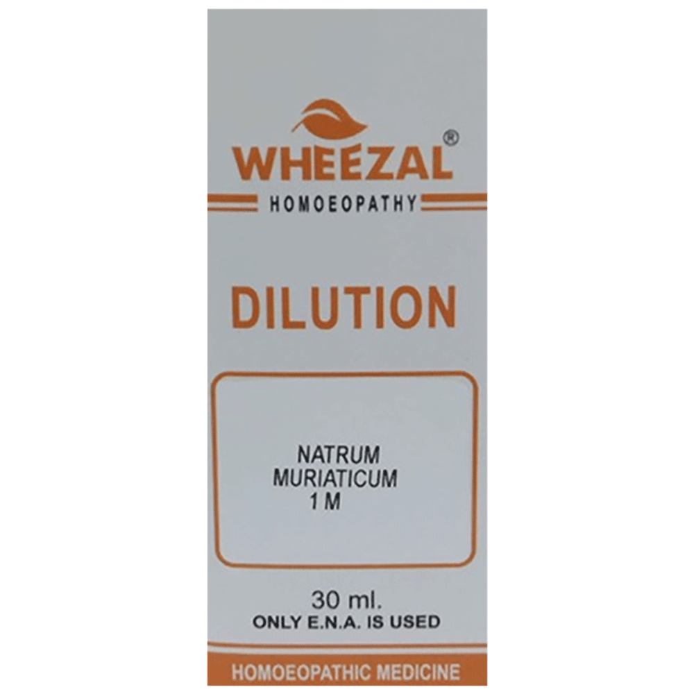 Wheezal Natrum Muriaticum Dilution 1M bottle of 30 ml Dilution Wheezal Natrum Muriaticum Dilution 1M bottle of 30 ml Dilution