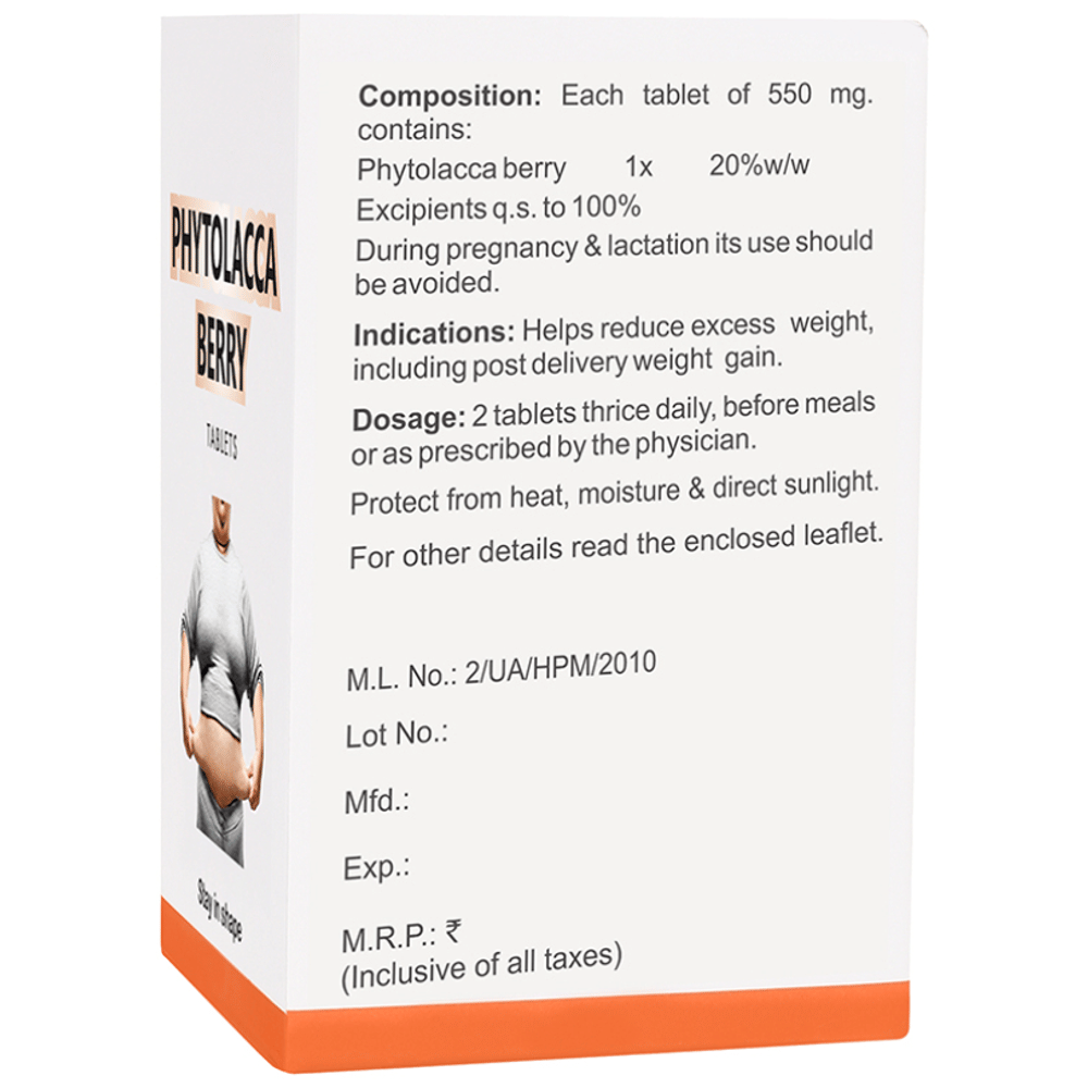 Bakson's Homeopathy Phytolacca Berry Tablet bottle of 75 tablets