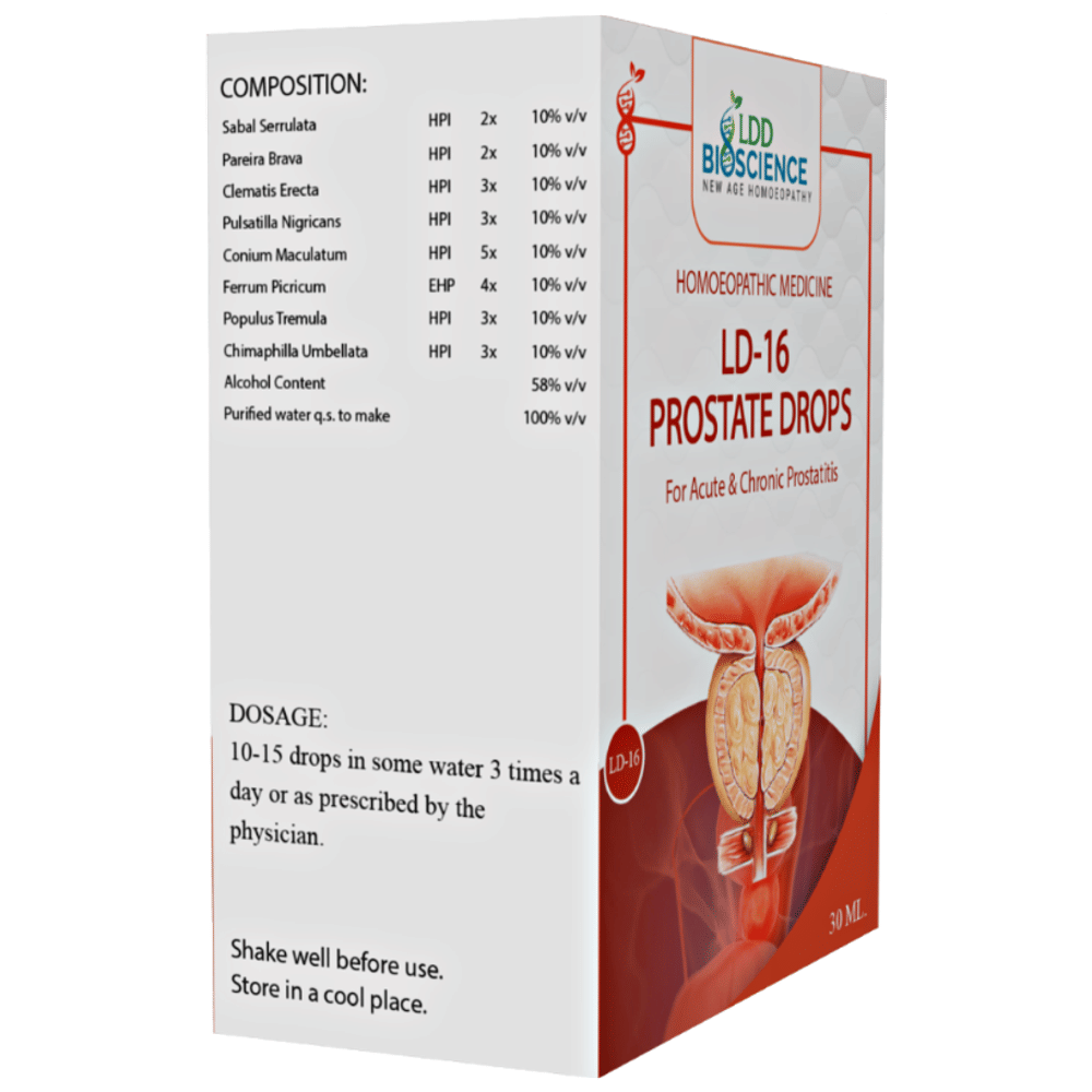 LDD Bioscience LD-16 Prostate Drops (30ml Each) Bottle box of 1 Bottle