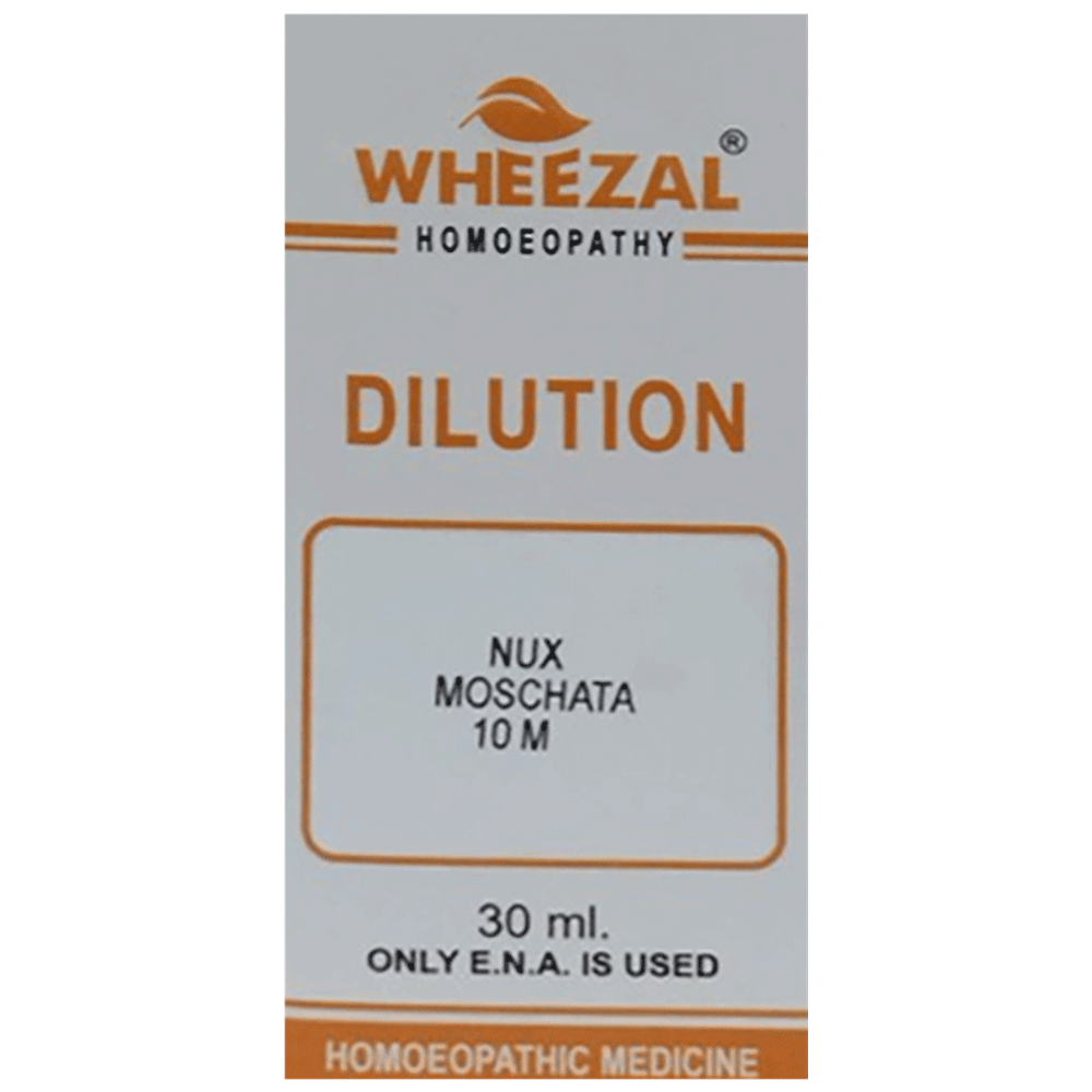 Wheezal Nux Moschata Dilution 10M bottle of 30 ml Dilution