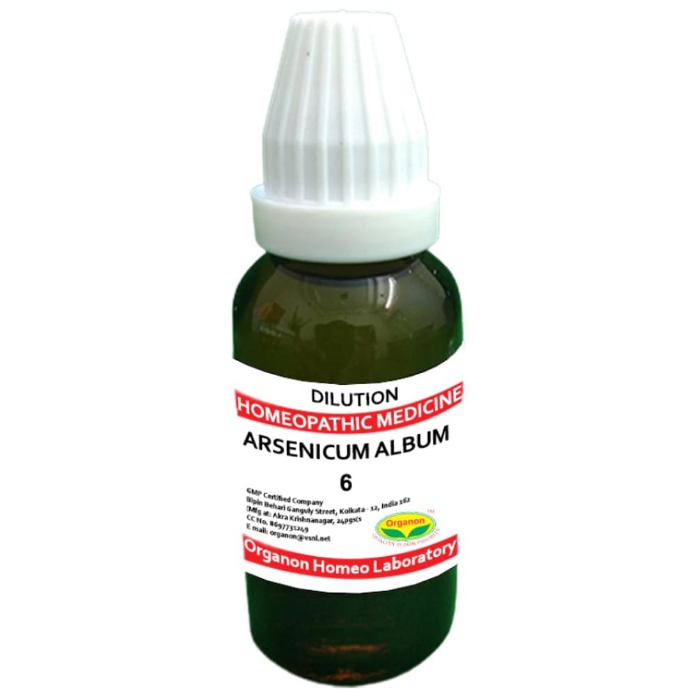 Organon Arsenicum Album Dilution 6 bottle of 30 ml Dilution