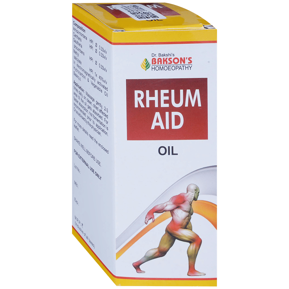 Bakson's Homeopathy Rheum Aid Oil bottle of 115 ml Oil Bakson's Homeopathy Rheum Aid Oil bottle of 115 ml Oil