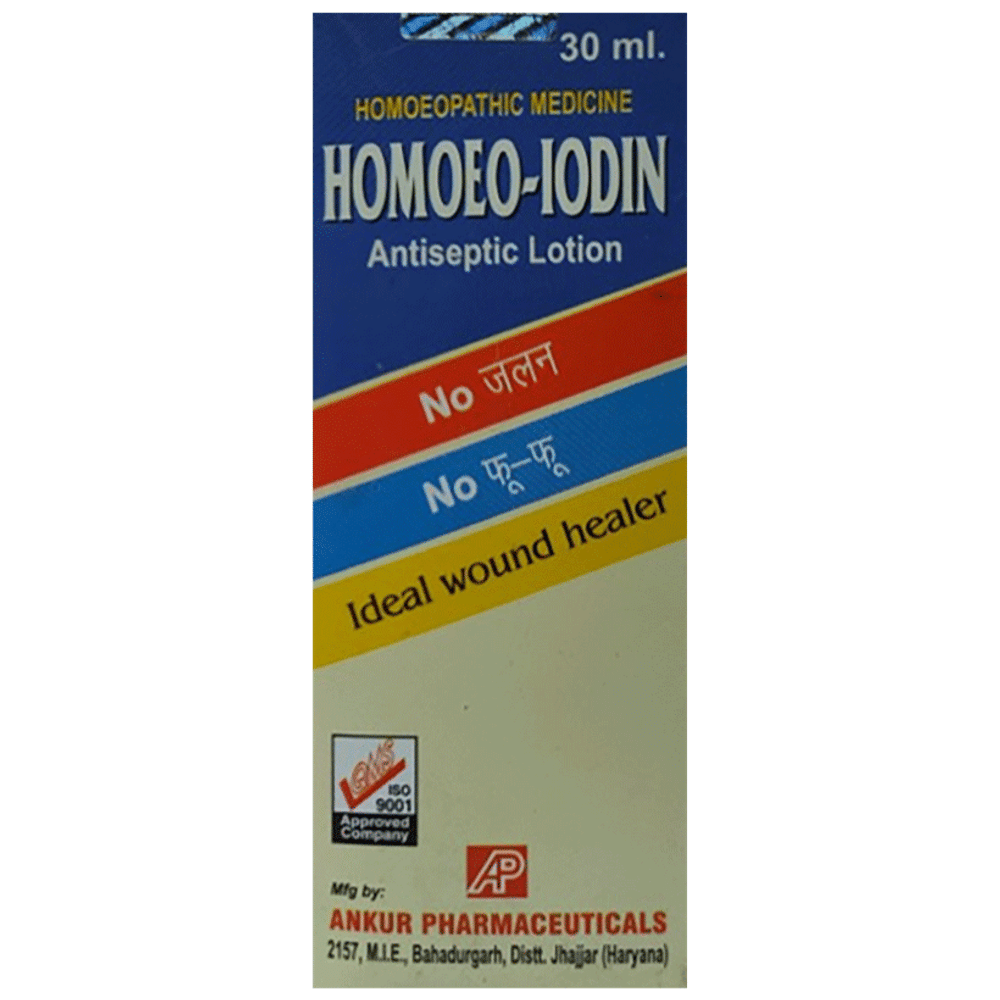 Ankur Homoeo-Iodin Antiseptic Lotion bottle of 30 ml Lotion