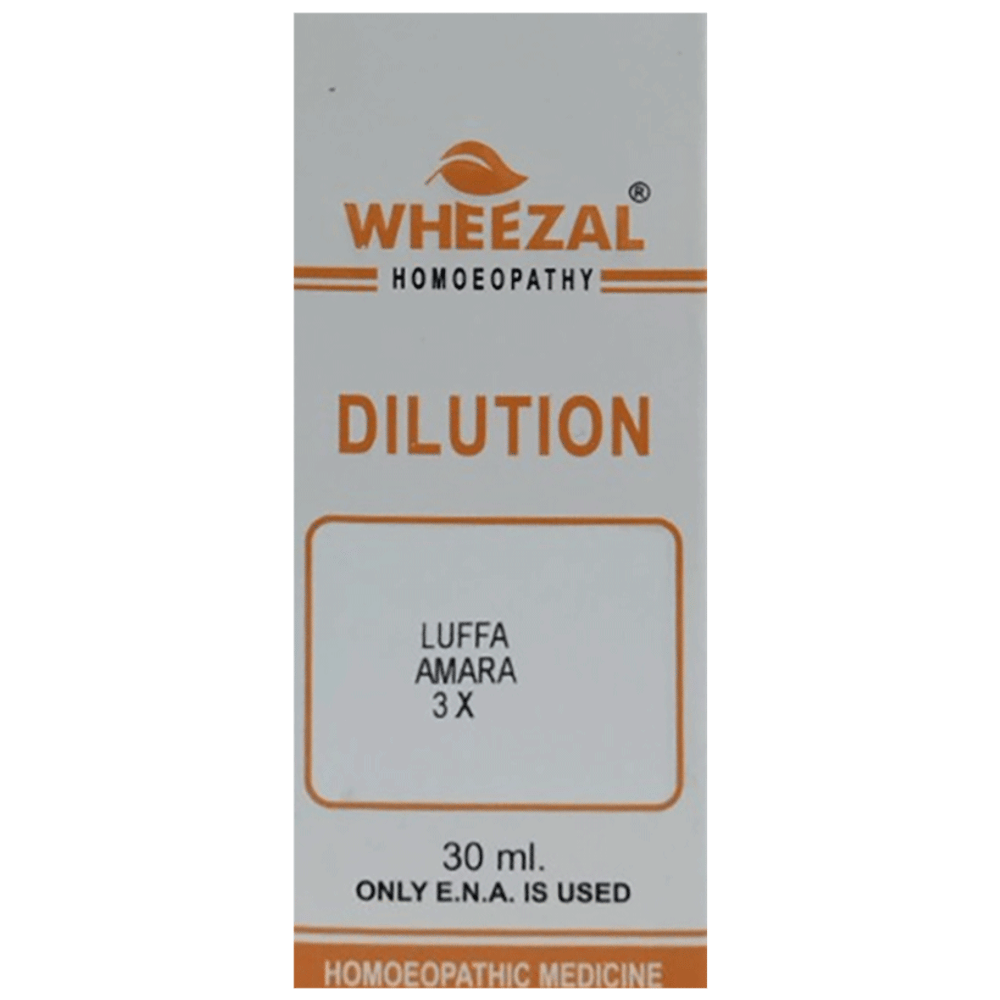Wheezal Luffa Amara Dilution 3X bottle of 30 ml Dilution