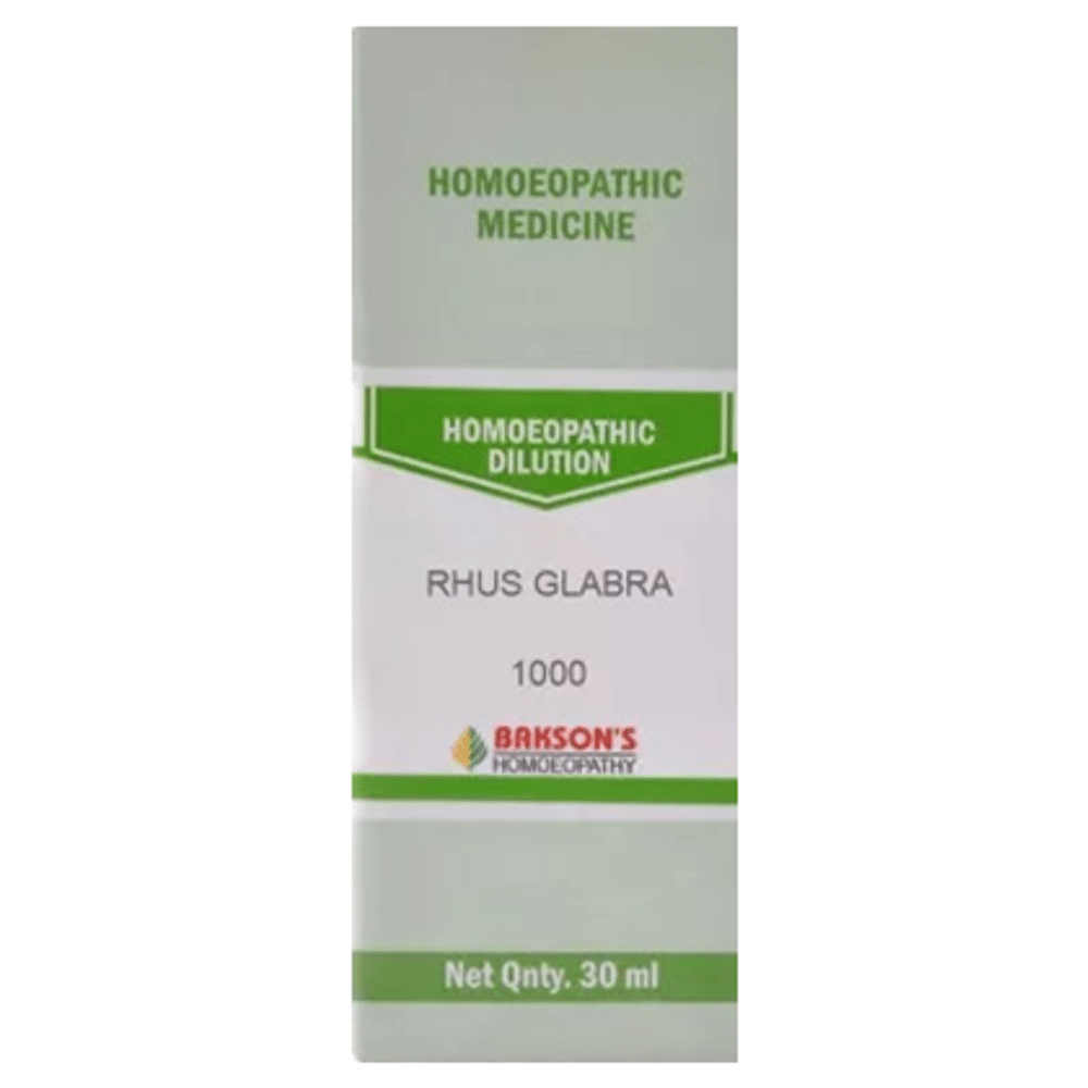 Bakson's Homeopathy Rhus Glabra Dilution 1000 CH bottle of 30 ml Dilution