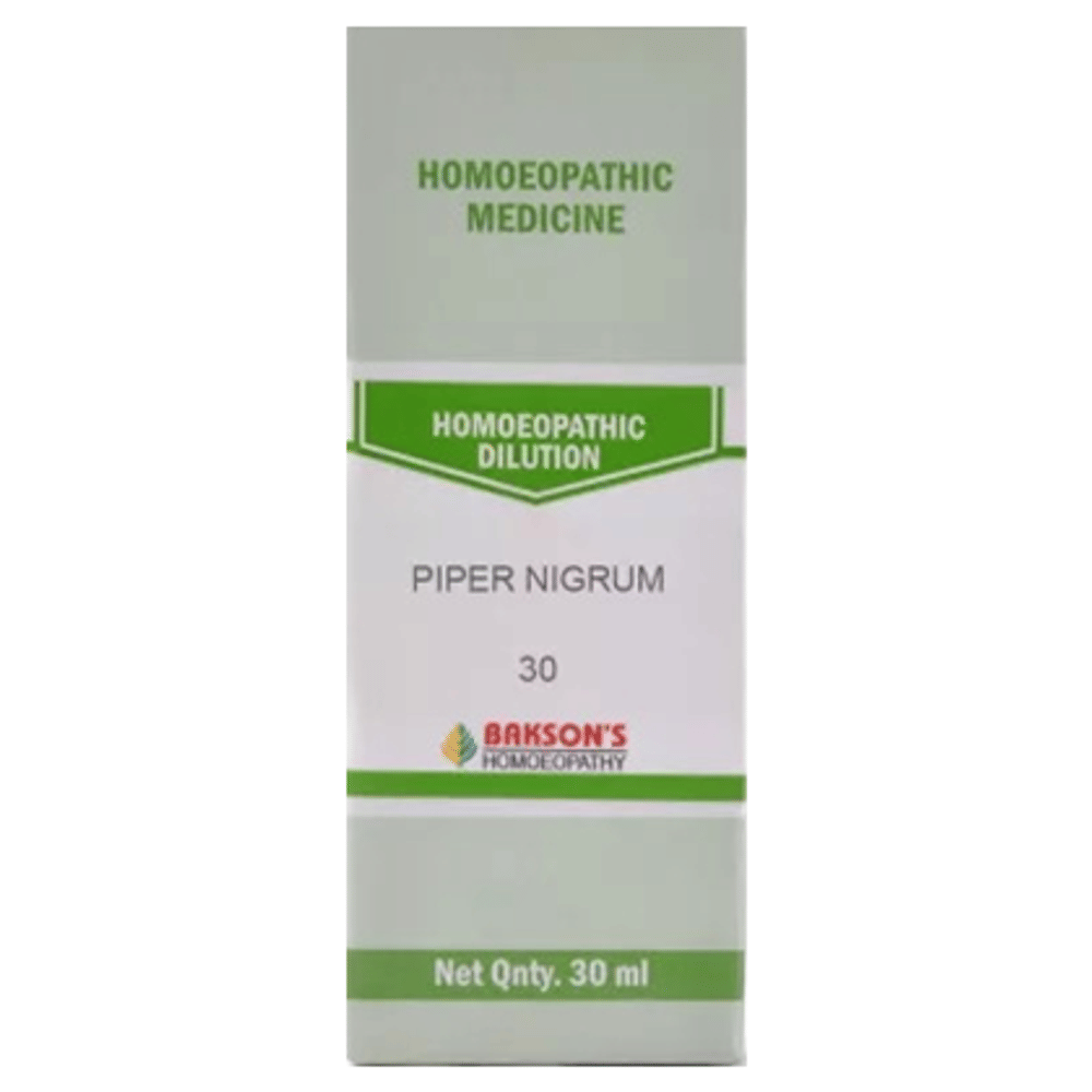 Bakson's Homeopathy  Piper Nigrum Dilution 30 bottle of 30 ml Dilution