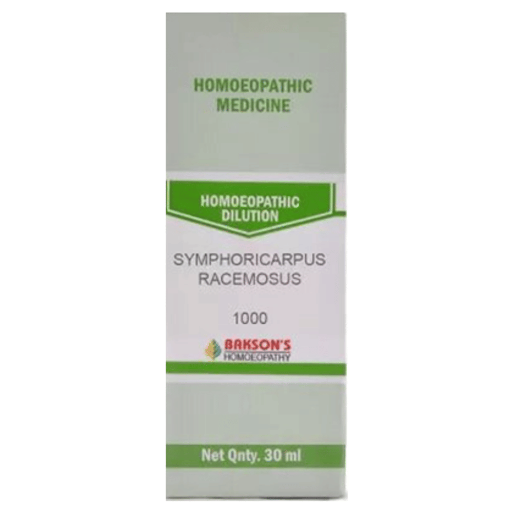 Bakson's Homeopathy Symphoricarpus Racemosus Dilution 1M bottle of 30 ml Dilution