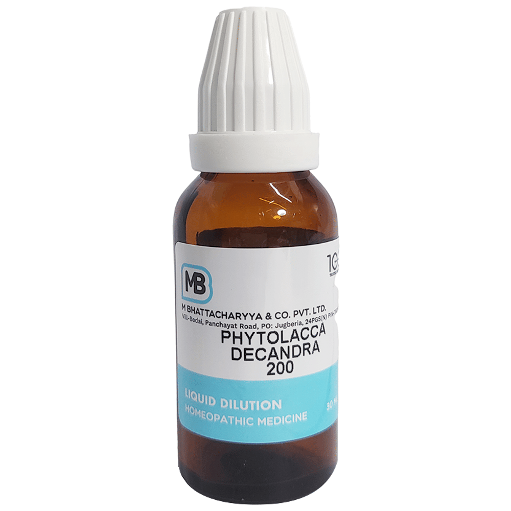 MB Phytolacca Decandra Dilution 200 bottle of 30 ml Dilution MB Phytolacca Decandra Dilution 200 bottle of 30 ml Dilution