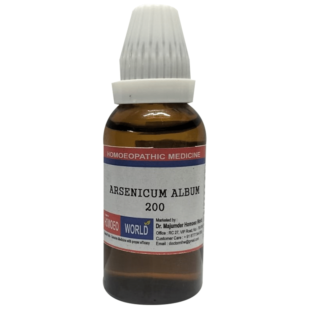 Dr. Majumder Homeo World Arsenicum Album Dilution 200 (30ml Each) combo pack of 2 bottles