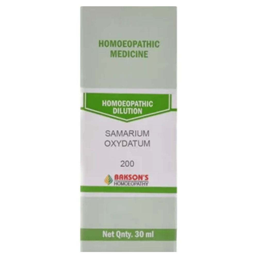 Bakson's Homeopathy Samarium Oxydatum Dilution 200 bottle of 30 ml Dilution