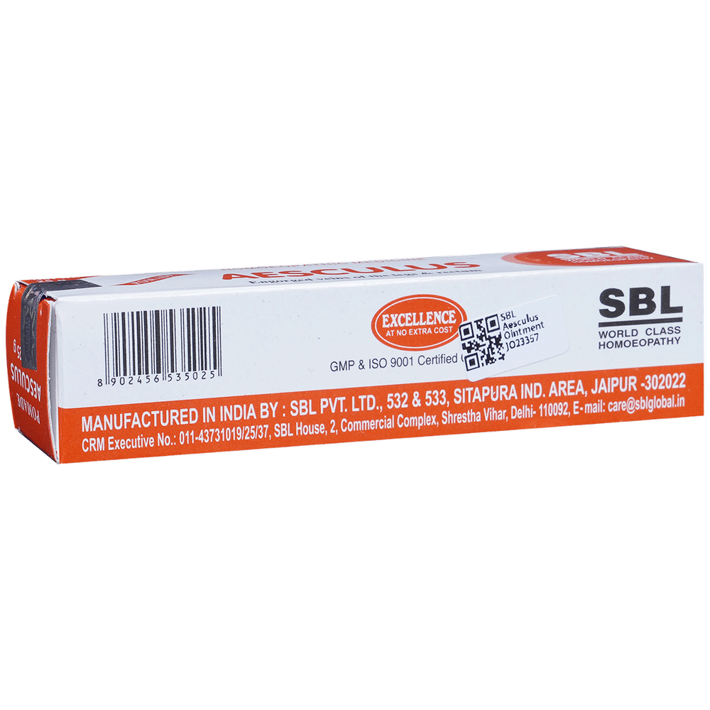 SBL Aesculus Ointment tube of 25 gm Ointment SBL Aesculus Ointment tube of 25 gm Ointment