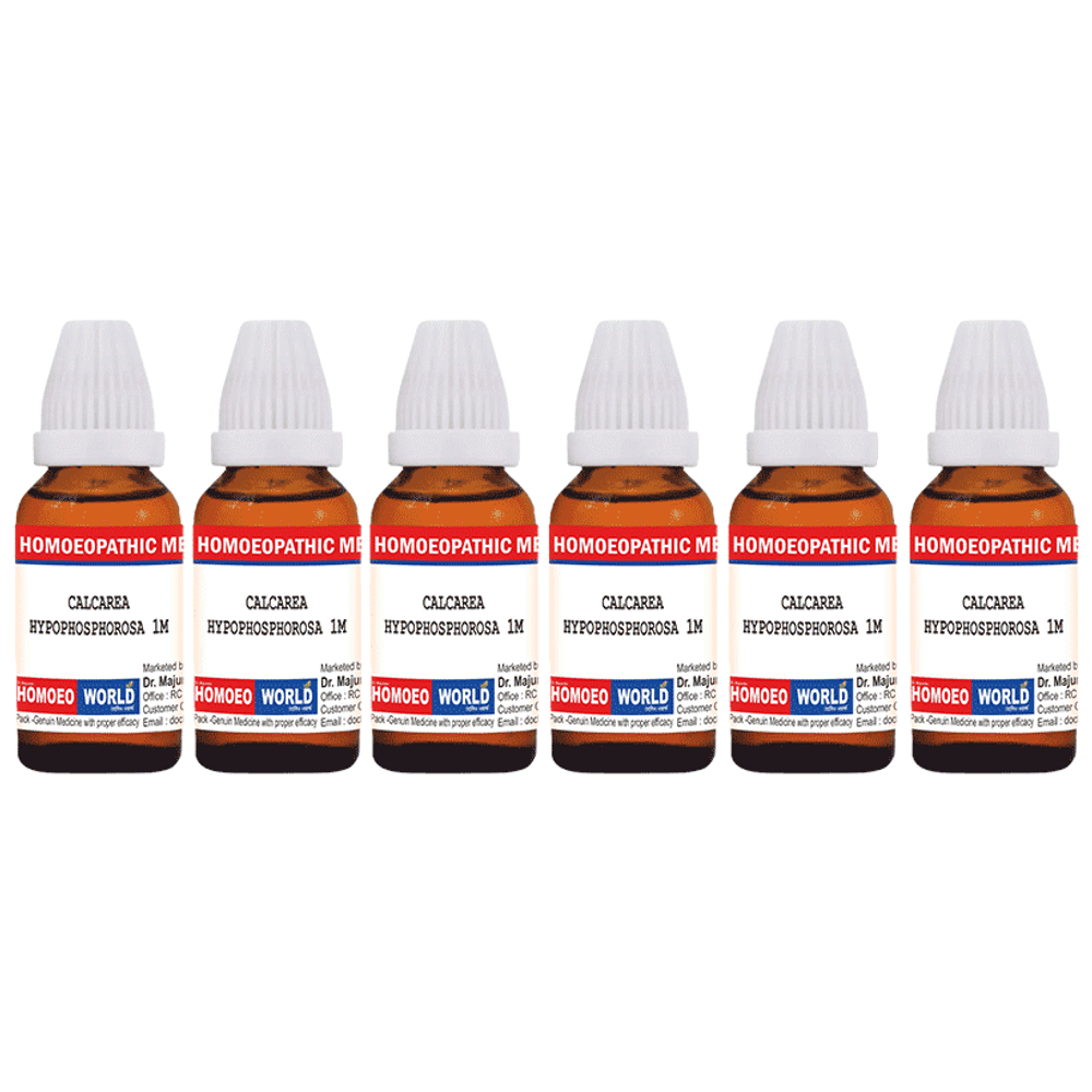 Dr. Majumder Homeo World Calcarea Hypophosphorosa Dilution (30ml Each) 1M combo pack of 6 Packs