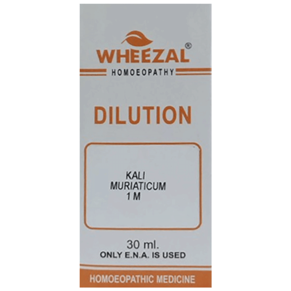 Wheezal Kali Muriaticum Dilution 1M bottle of 30 ml Dilution