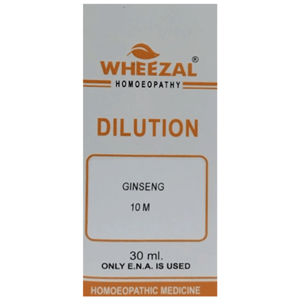 Wheezal Ginseng Dilution 10M bottle of 30 ml Dilution