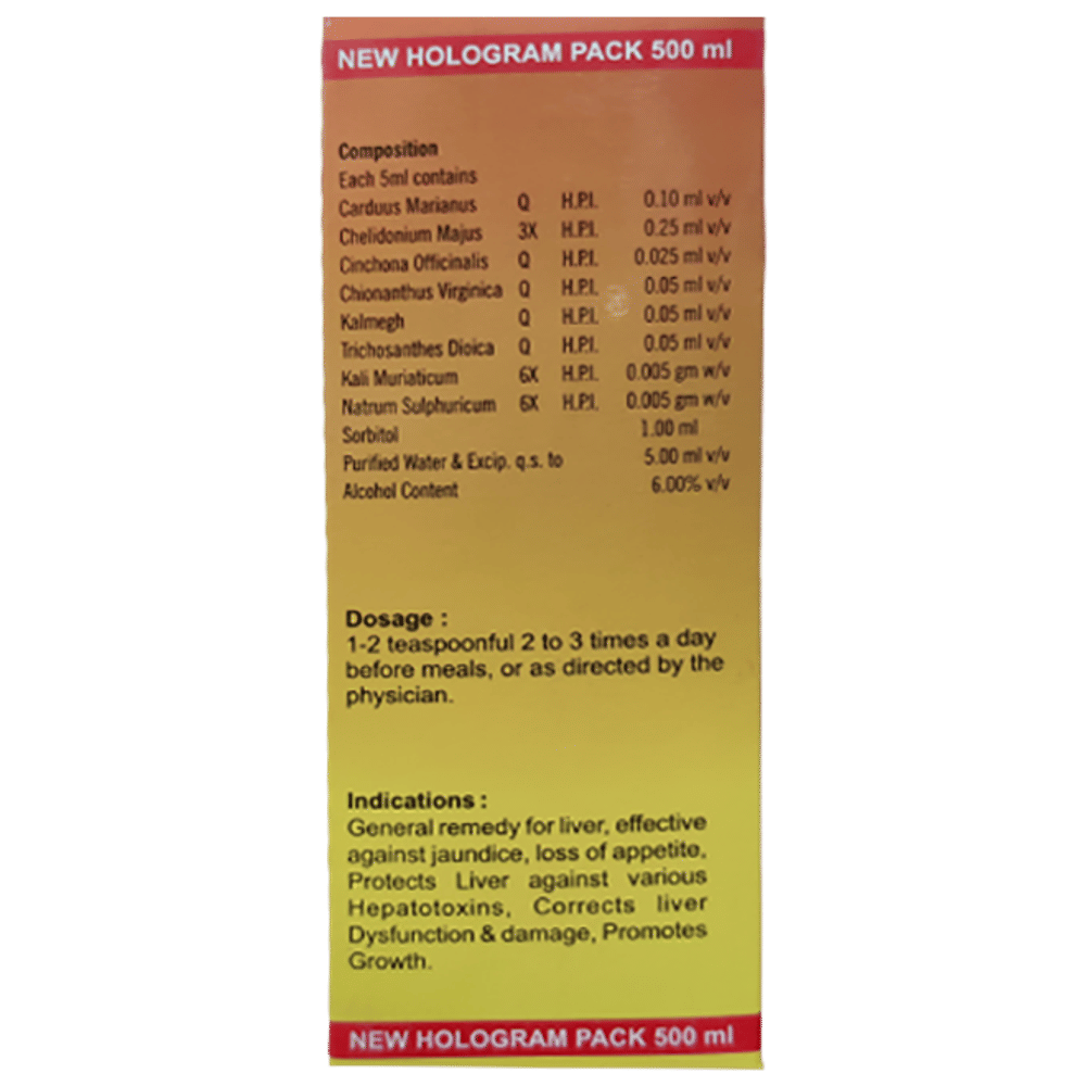 Dr. Wellmans Wellmolive 55 Liver Tonic Sugar Free bottle of 500 ml Tonic