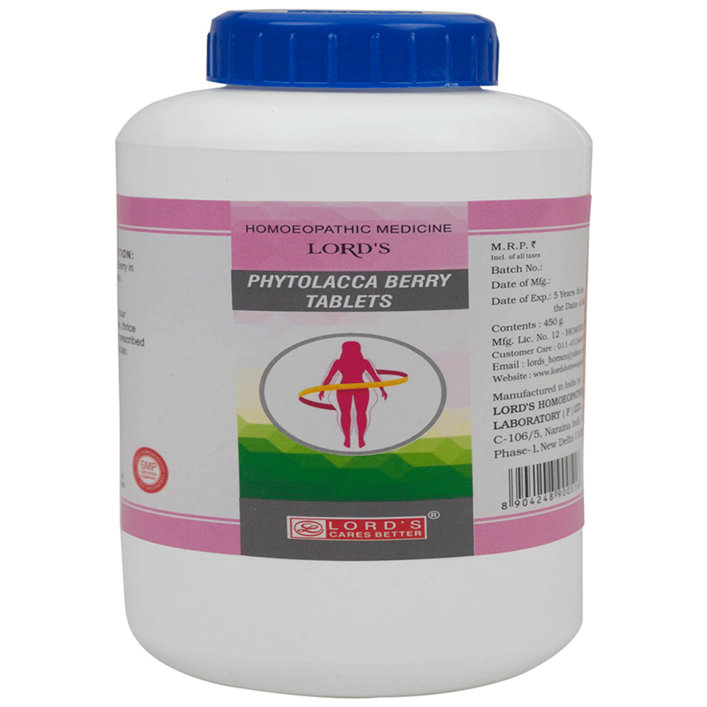 Lord's Phytolacca Berry Tablet bottle of 450 gm Tablet