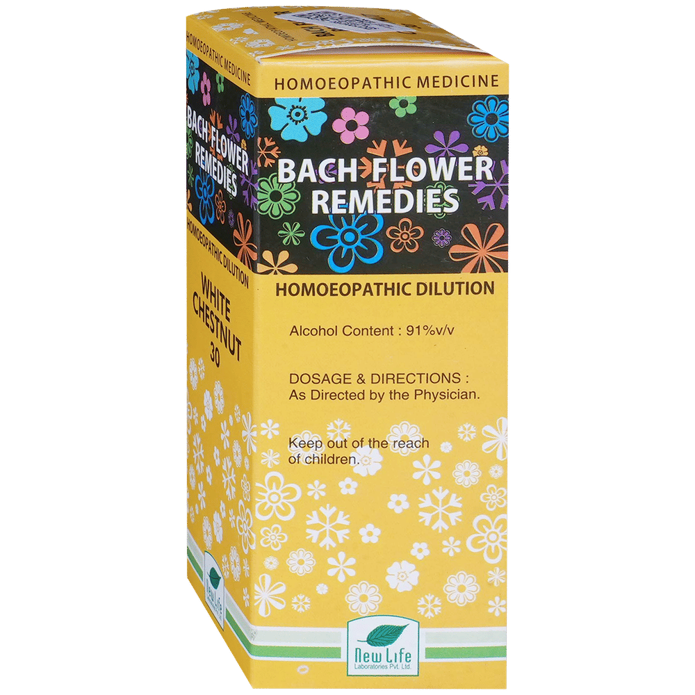 New Life Bach Flower White Chestnut 30 bottle of 100 ml Dilution New Life Bach Flower White Chestnut 30 bottle of 100 ml Dilution