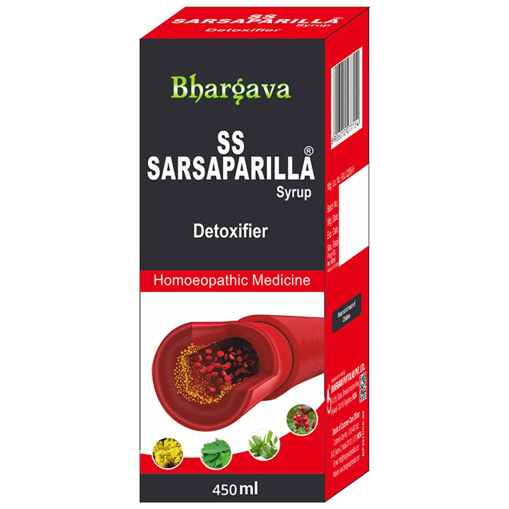 Bhargava S S Sarsaparilla Syrup bottle of 450 ml Syrup