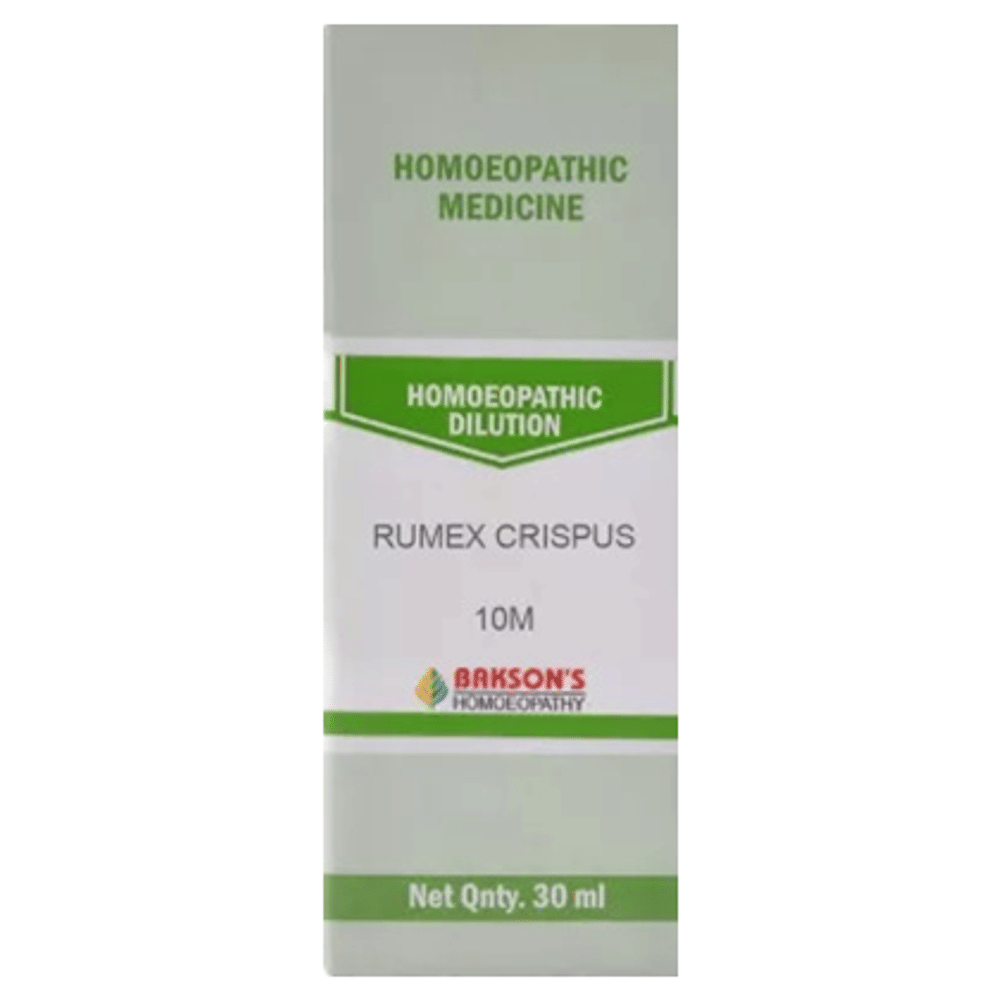 Bakson's Homeopathy Rumex Crispus Dilution 10M bottle of 30 ml Dilution