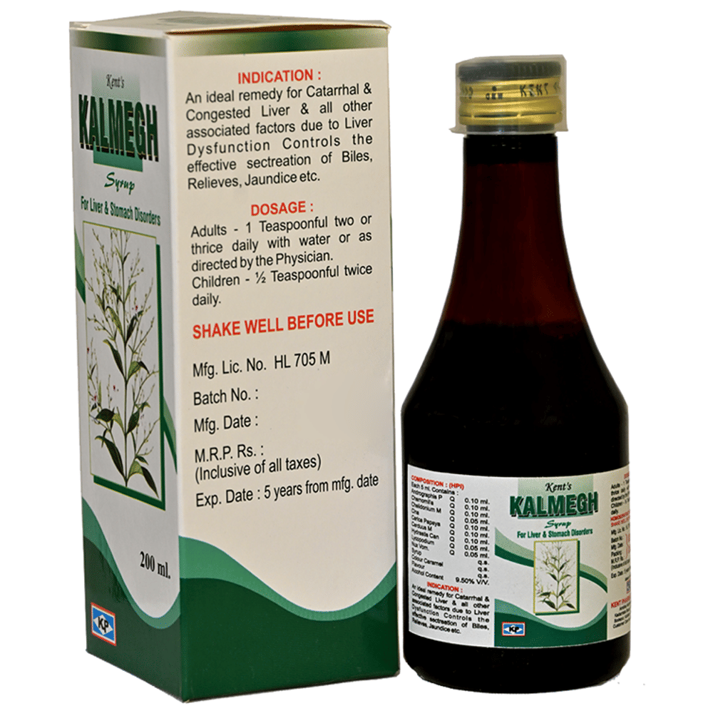 Kent's Kalmegh Syrup bottle of 200 ml Syrup