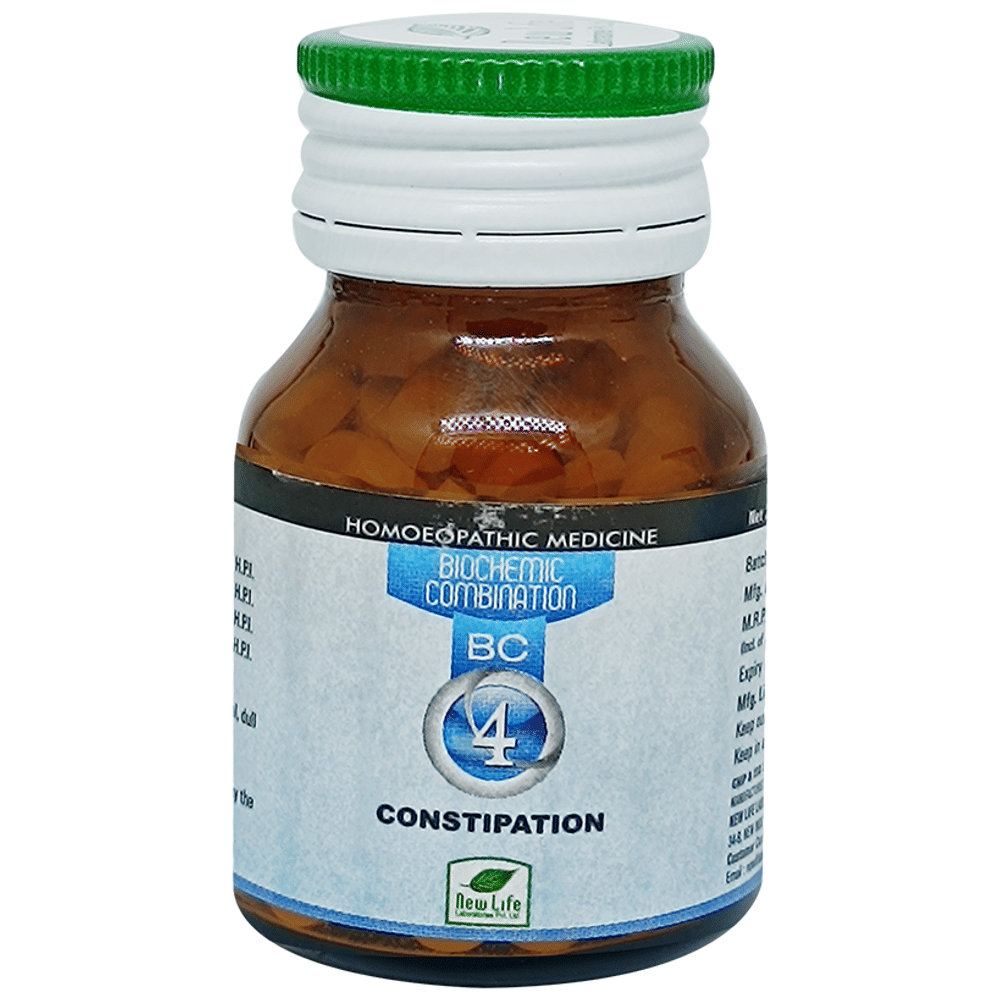 New Life Bio Combination No.4 Constipation bottle of 25 gm Biocombination Tablet