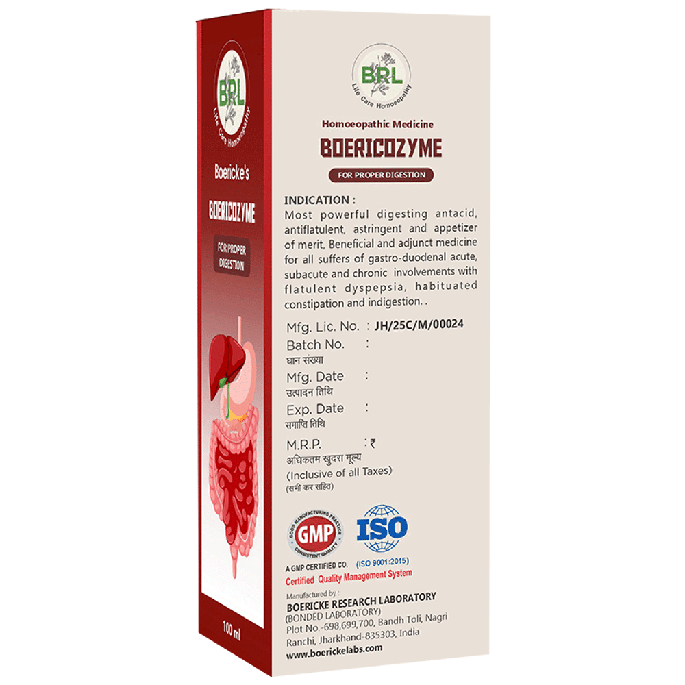 BRL Boericozyme Syrup bottle of 100 ml Syrup