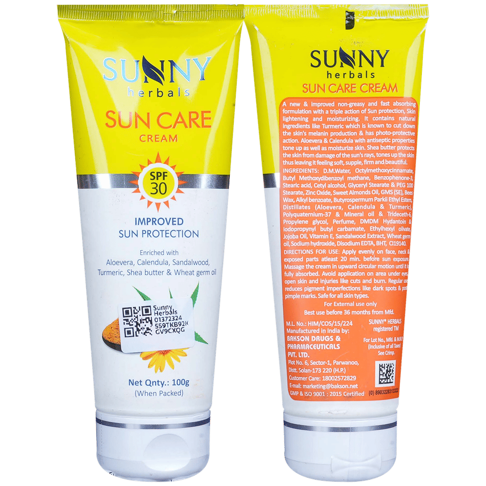 Sunny Herbals Sun Care Cream tube of 100 gm Cream