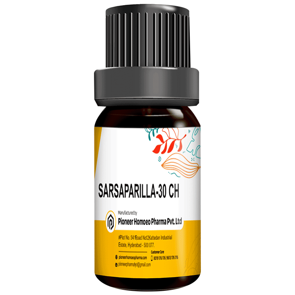Pioneer Pharma Sarsaparilla Globules Pellets Multidose Pills 30 CH bottle of 150 tablets