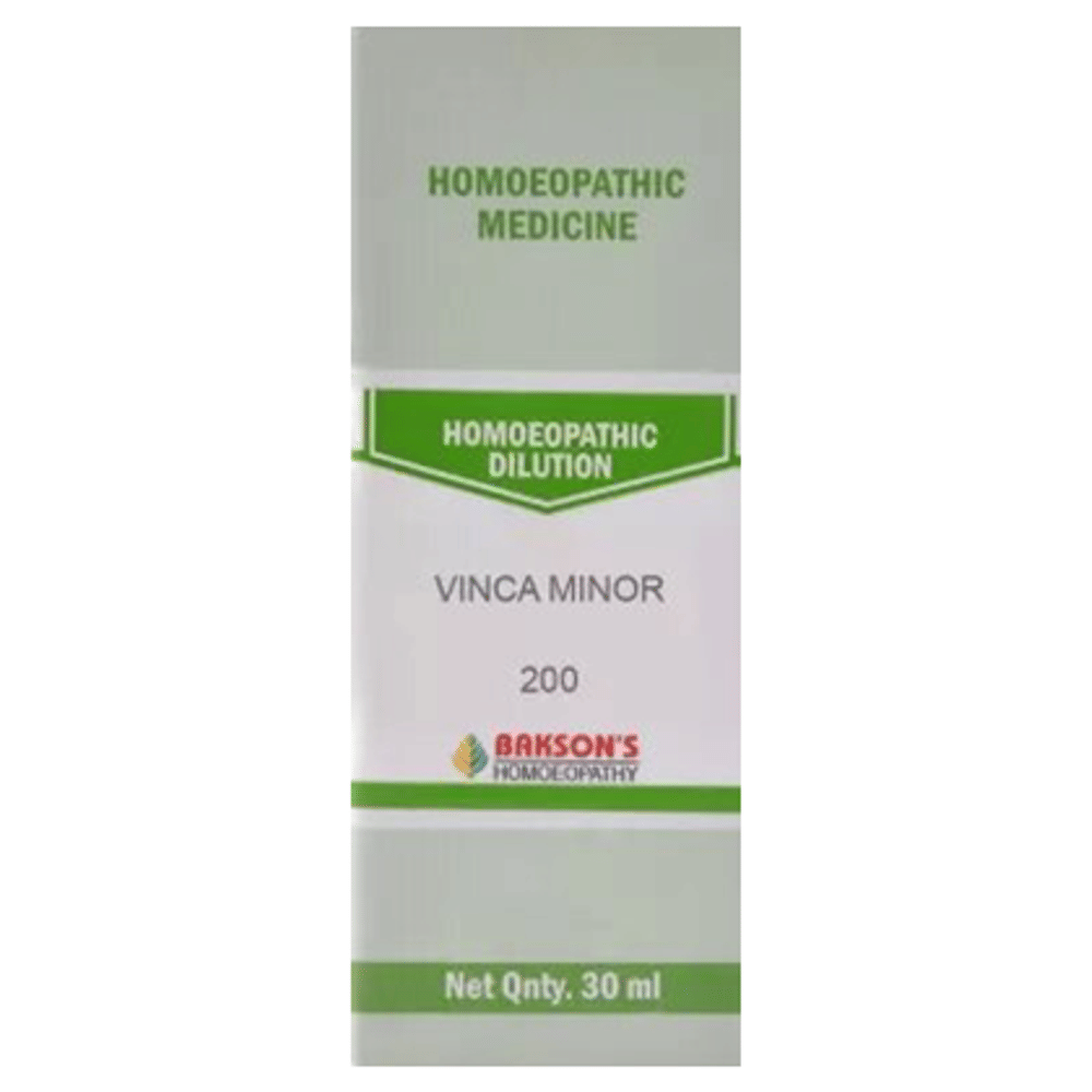 Bakson's Homeopathy Vinca Minor  Dilution 200 bottle of 30 ml Dilution