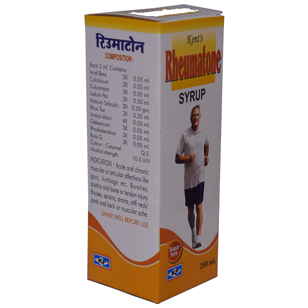 Kent's Rheumatone Syrup Sugar Free bottle of 200 ml Syrup Kent's Rheumatone Syrup Sugar Free bottle of 200 ml Syrup