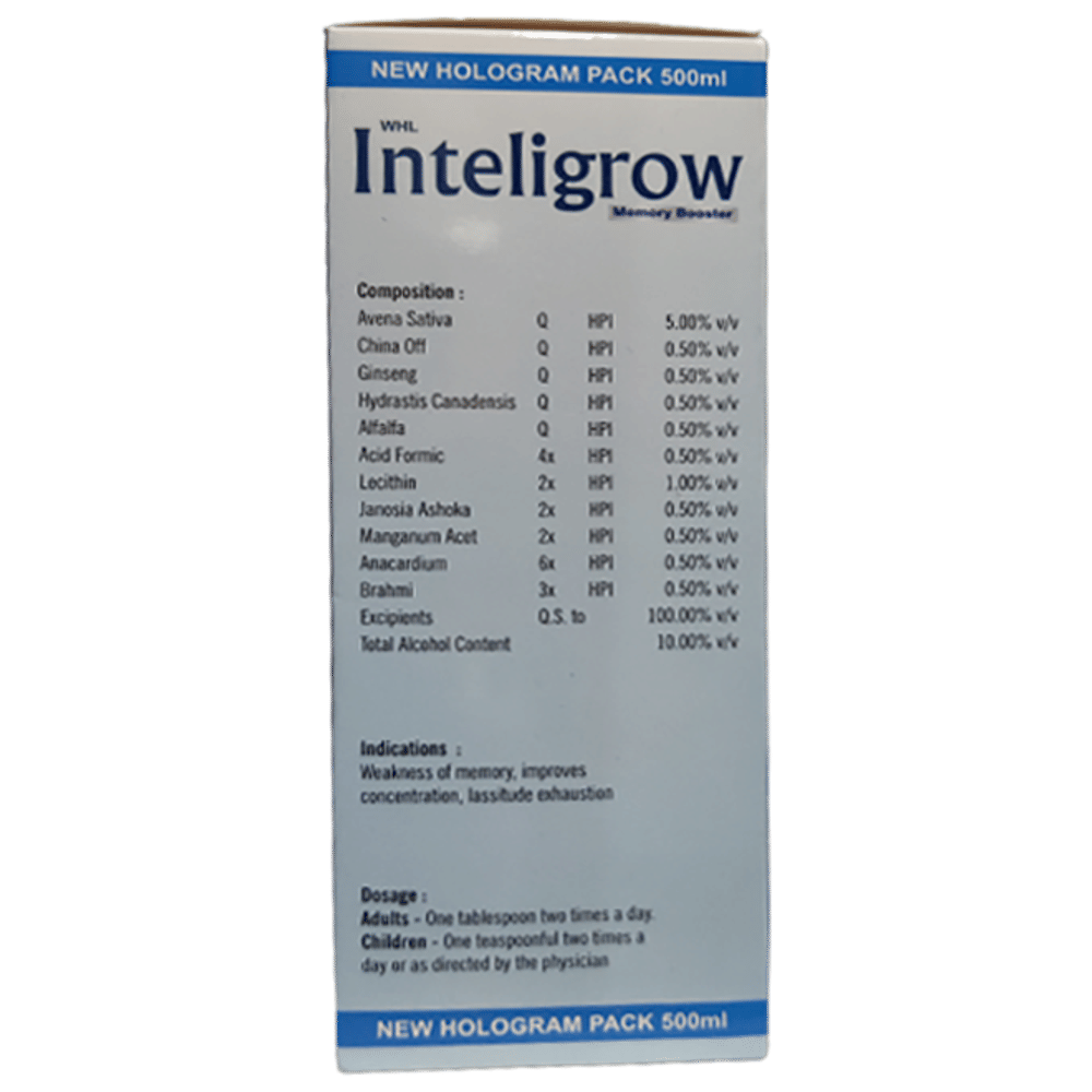 Dr. Wellmans WHL Inteligrow Syrup bottle of 500 ml Syrup