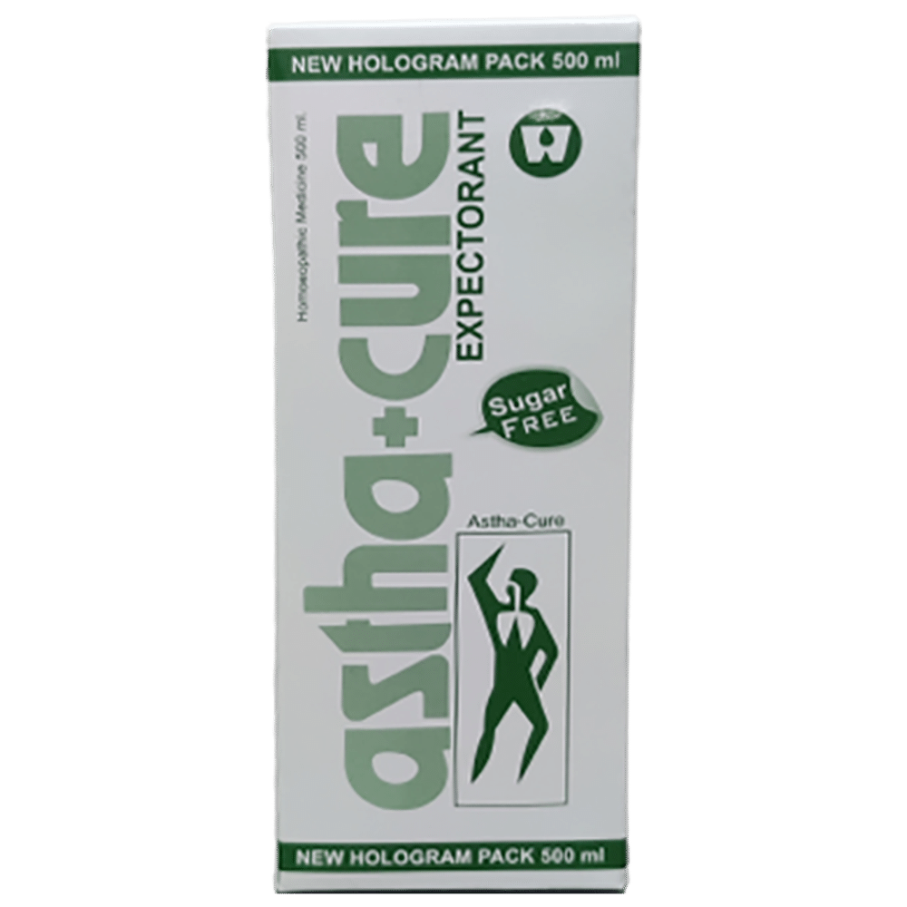 Dr. Wellmans Astha+Cure Expectorant Sugar Free bottle of 500 ml Expectorant