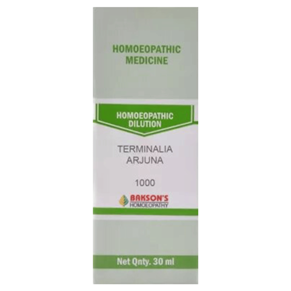 Bakson's Homeopathy Terminalia Arjuna Dilution 1M bottle of 30 ml Dilution Bakson's Homeopathy Terminalia Arjuna Dilution 1M bottle of 30 ml Dilution
