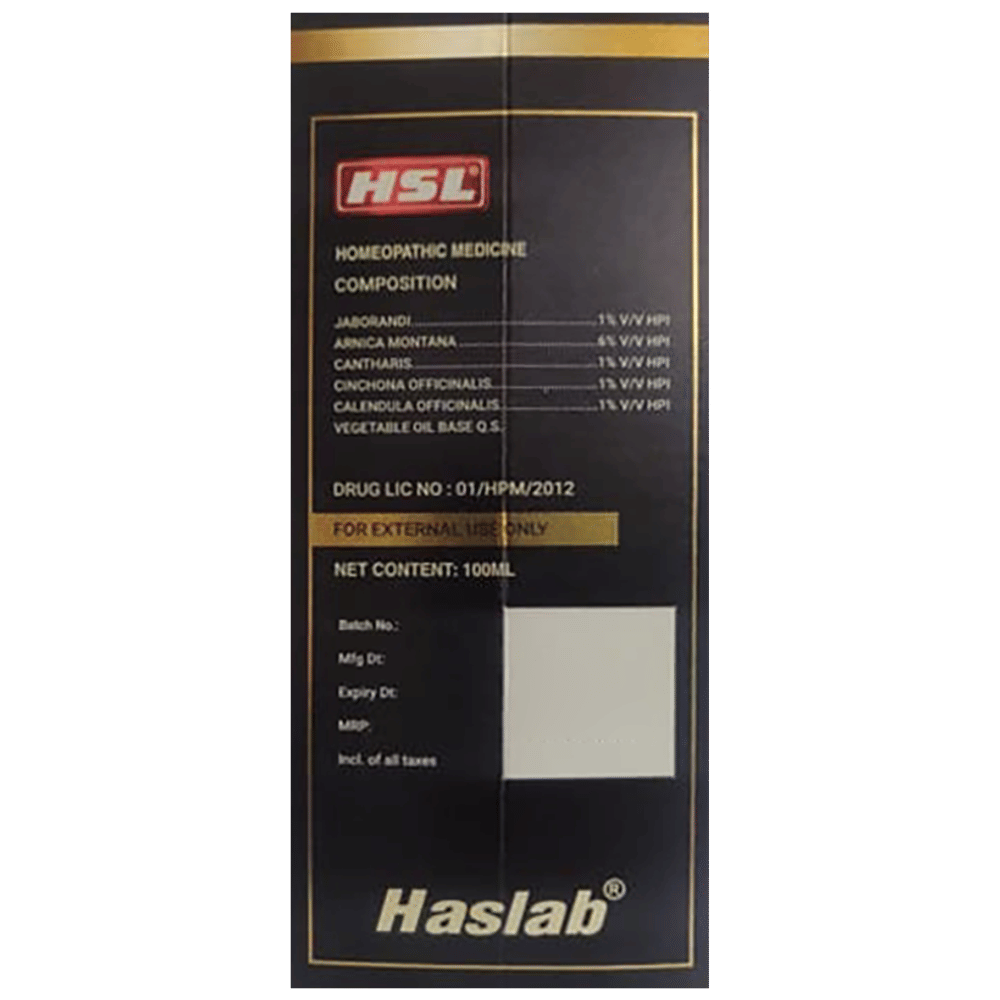 HSL Jaborandi Black Hair Vitalizer bottle of 100 ml Oil HSL Jaborandi Black Hair Vitalizer bottle of 100 ml Oil