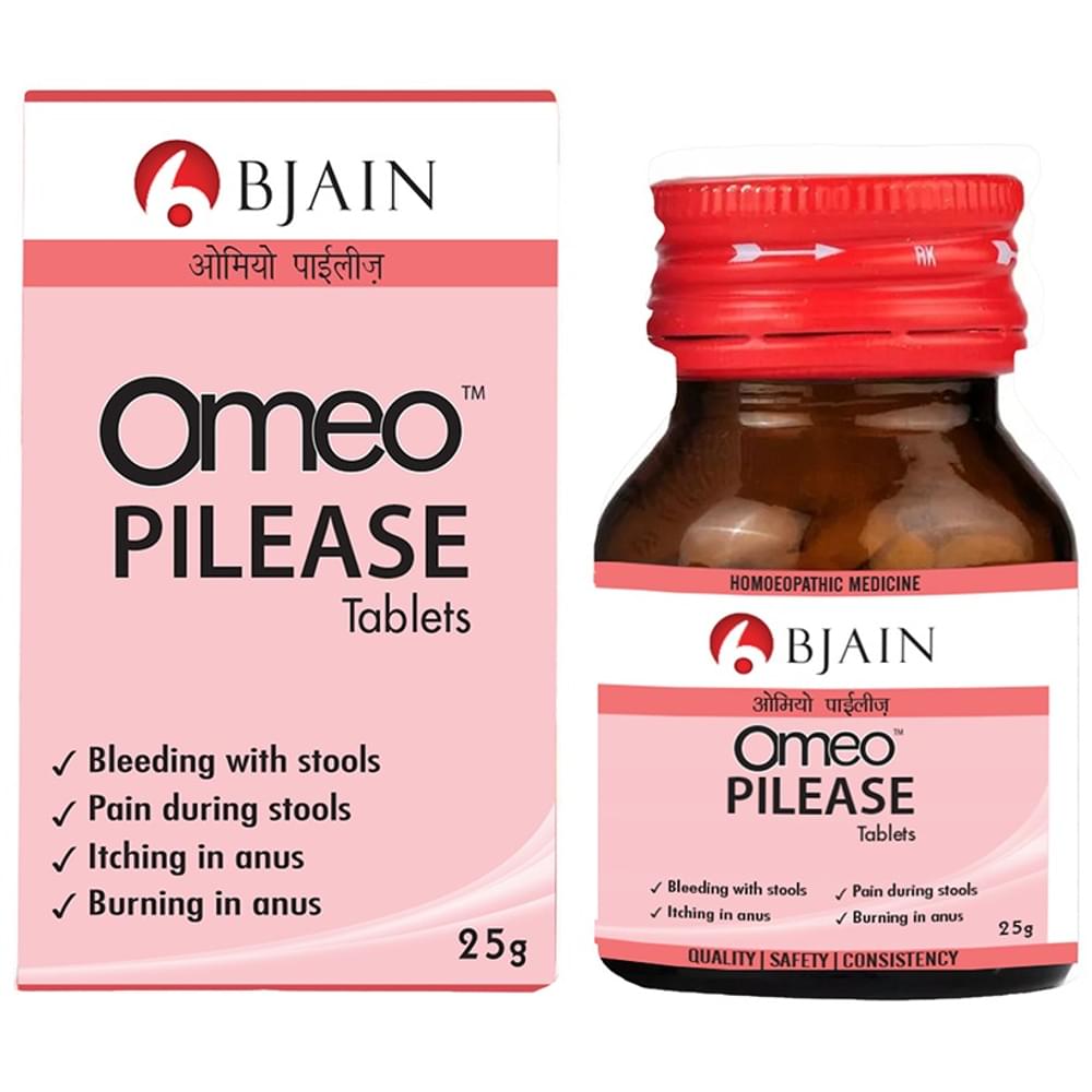 Bjain Omeo Pilease Tablet bottle of 25 gm Tablet