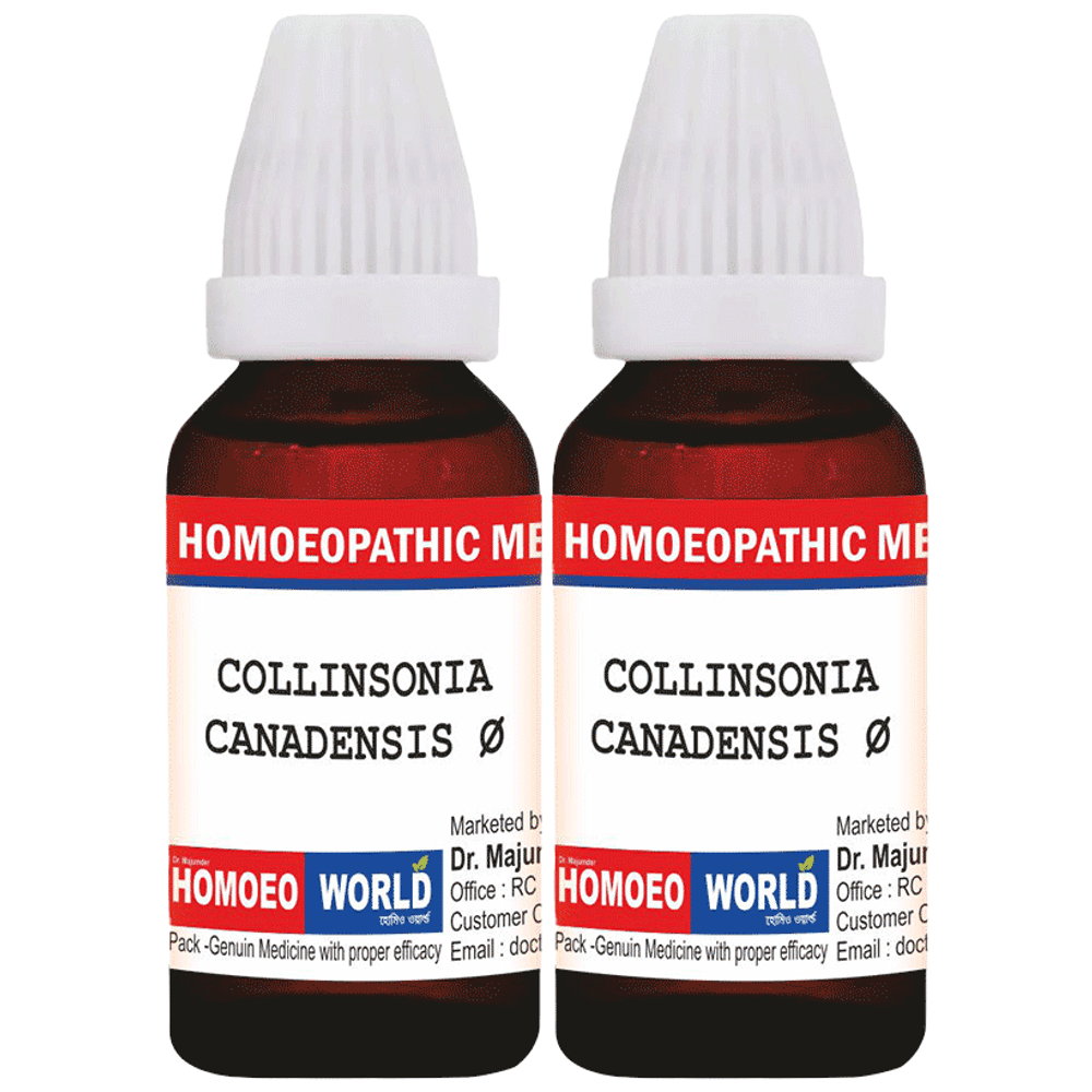 Dr. Majumder Homeo World Collinsonia Canadensis Mother Tincture (30ml Each) Q combo pack of 2 bottles