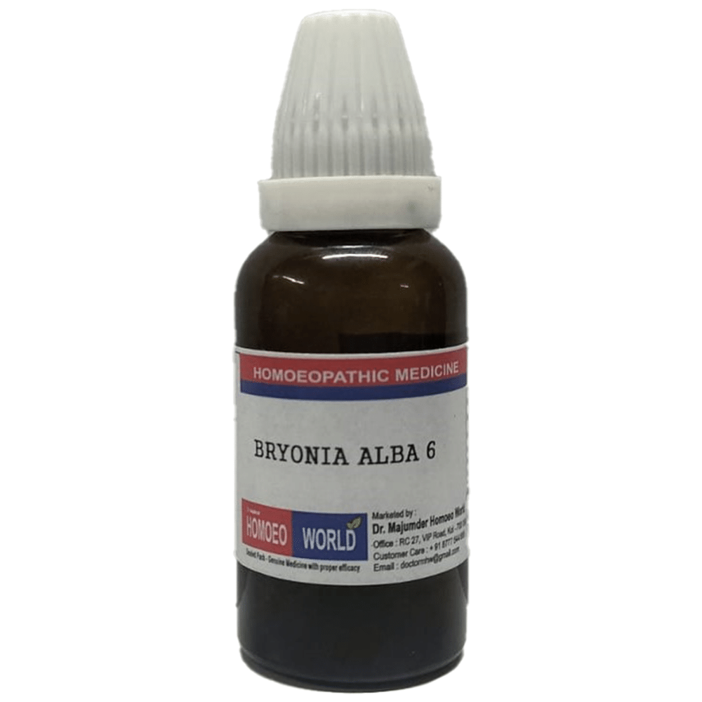 Dr. Majumder Homeo World Bryonia Alba Dilution 6 (30ml Each) combo pack of 3 bottles
